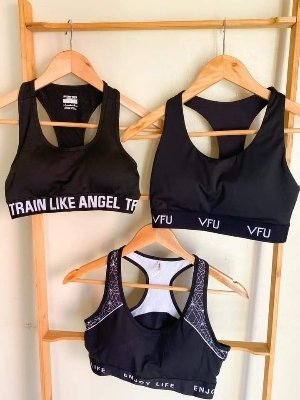 Skin Friendly Ladies Sports Bra - Bamboo Fiber, Sizes S-4xl, White, Black, Red, Blue, Sky Blue, Military Colour | Padded Design, Printed Pattern, Enhanced Support For Active Girls