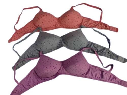 Milanch Padded Ladies Bra - Cotton Material, Premium Quality, Comfortable Fit | Easily Washable, Plain Design, Dry Clean Friendly