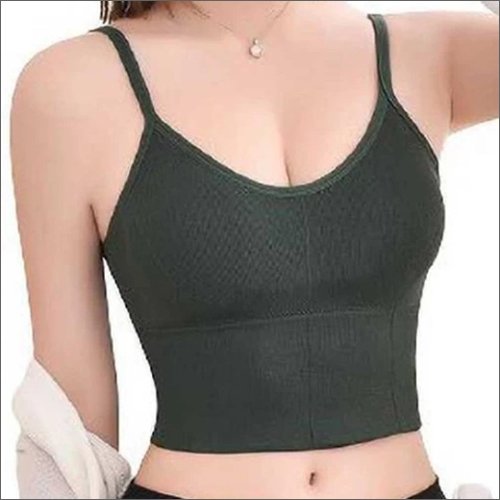 Crop Top Padded Bra - Cotton Fabric, Various Sizes Available | Stylish Design For Women,
