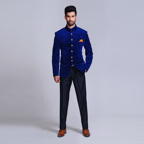 Party Wear Mens Suit - Regular Fitting, Attractive Blue Color, Long Sleeves, Modern Design, Wash Care: Dry Clean, Size: S, M, L, Xl 