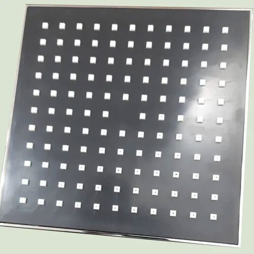 Overhead Shower – Rectangular Shape, Stainless Steel, Glossy Silver Finish