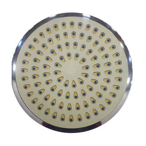 White Shower Head - PVC & Stainless Steel, Satin Finish