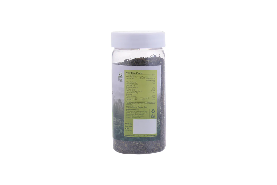Organic Green Tea - Whole Leaves, Black Color