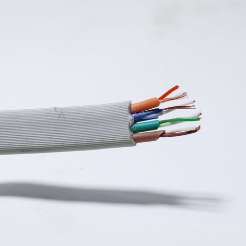 Grey Cat-6 Networking Cable Copper Flat IP Camera (90 Mtr)