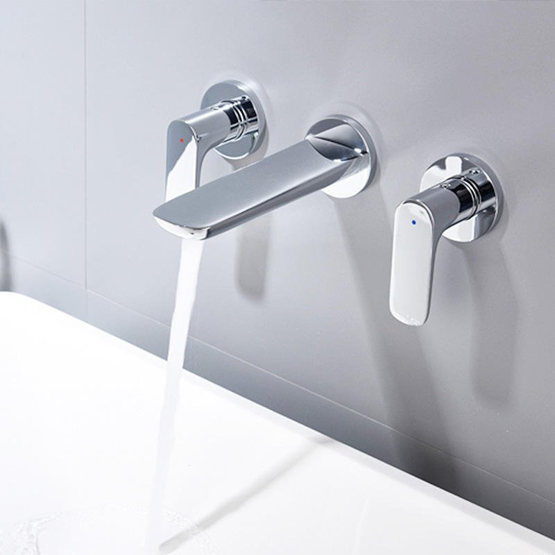 Brass Wall-Mount Basin Mixer
