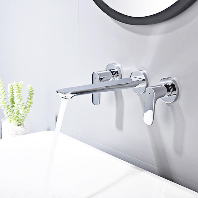 Brass Wall-Mount Basin Mixer