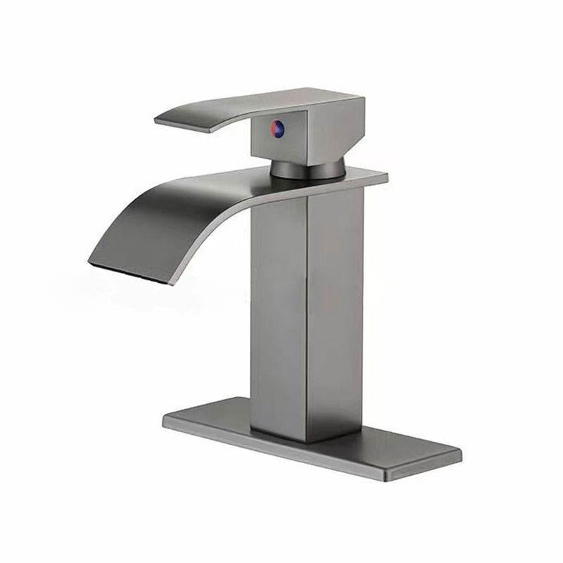 Modern Stainless Steel Basin Mixer Taps with Waterfall Spout for Bathroom Vanity