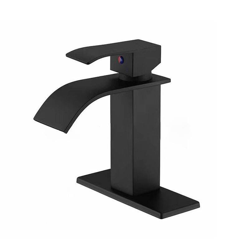 Modern Stainless Steel Basin Mixer Taps with Waterfall Spout for Bathroom Vanity