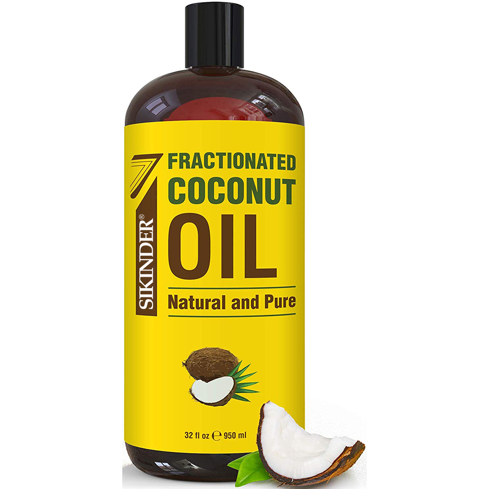 Pure Fractionated Coconut Oil Massage Oil, Liquid Carrier Oil for Diluting Essential Oils -Skin& Hair Oil Moisturizer & Softener