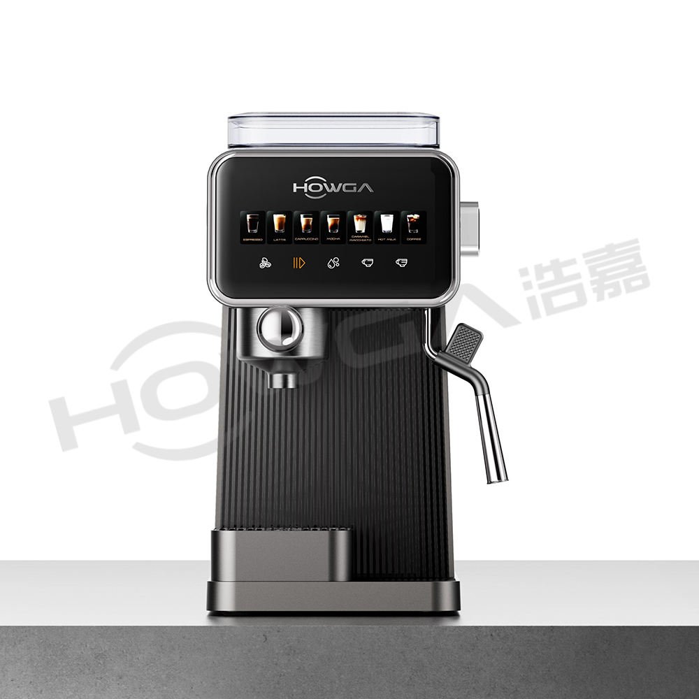 Smart Touch Screen Espresso Coffee Maker Machine with Grinder & Milk Frother