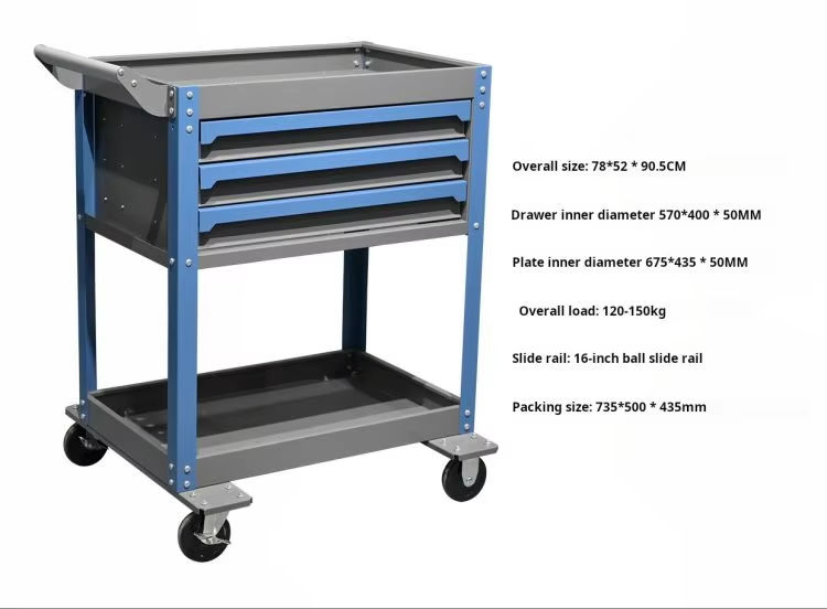 3-Drawer Mechanic Tool Cabinet for Garage & Workshop