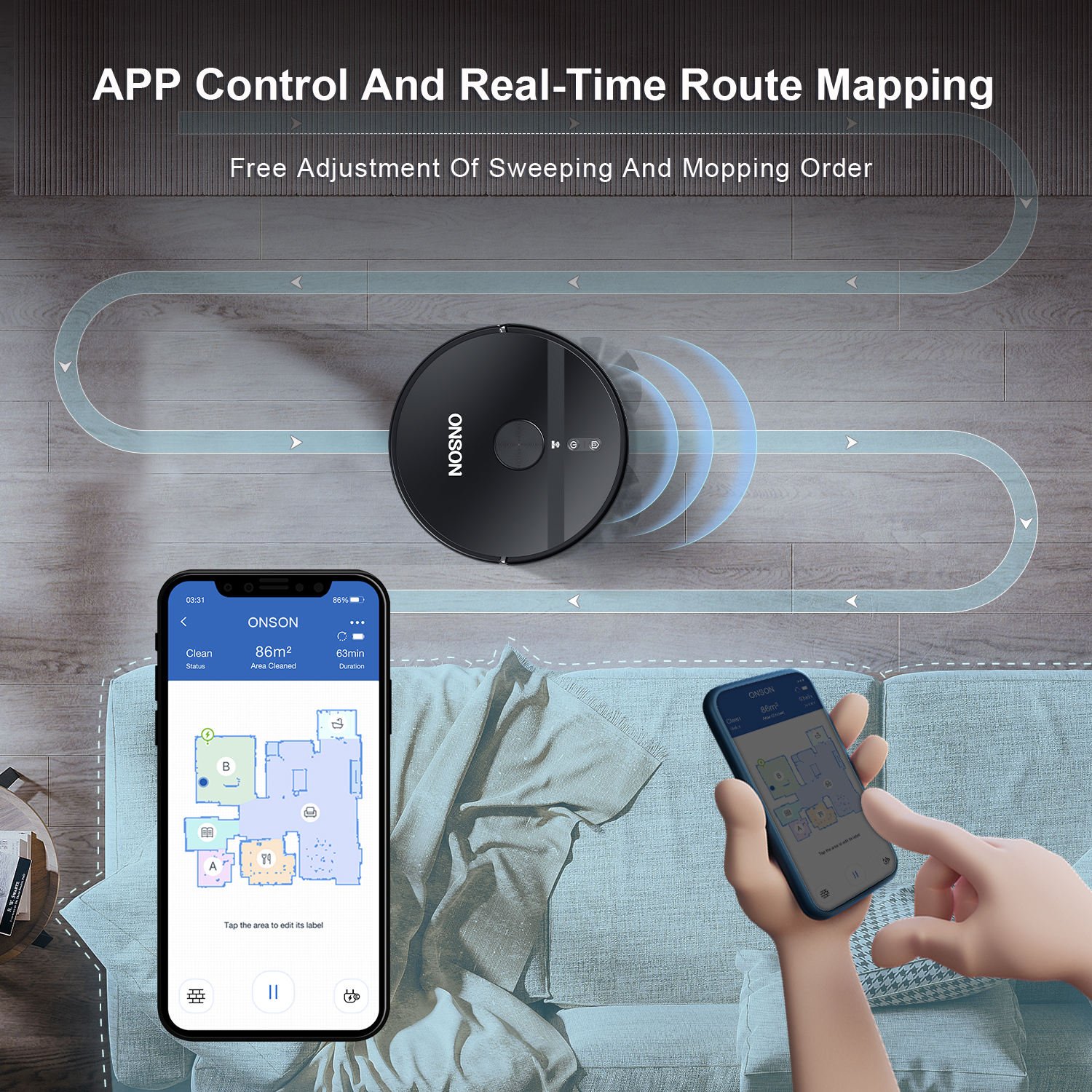 Self-Emptying Robot Vacuum Cleaner D900