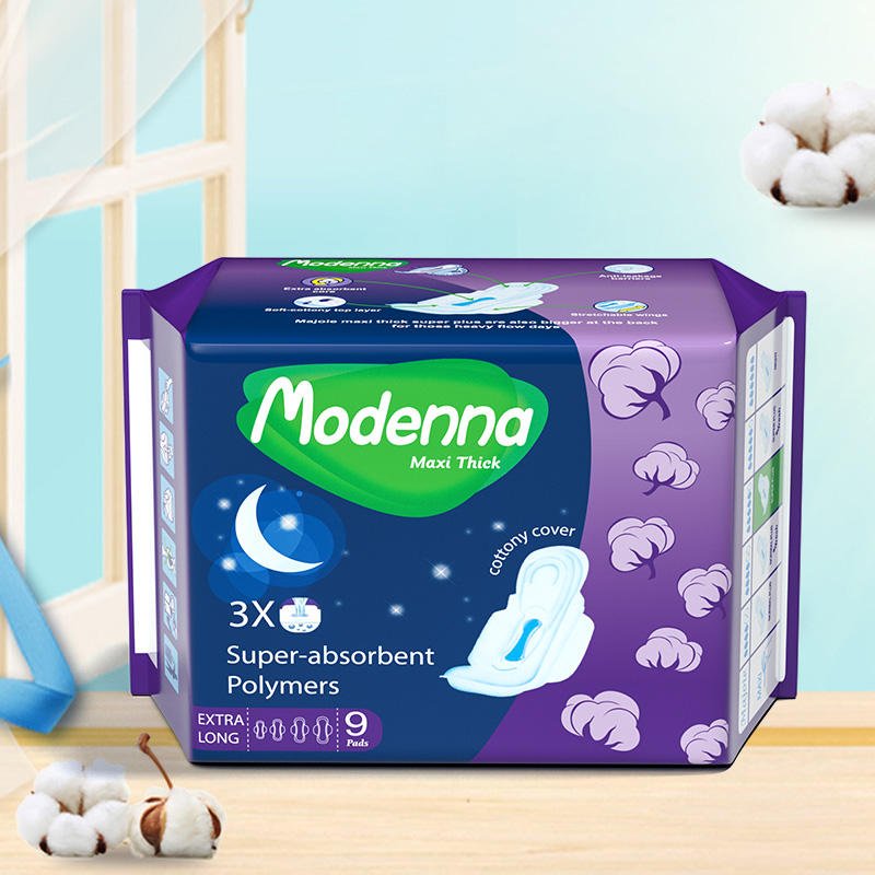 Eco Friendly Disposable Cotton Winged Sanitary Pads