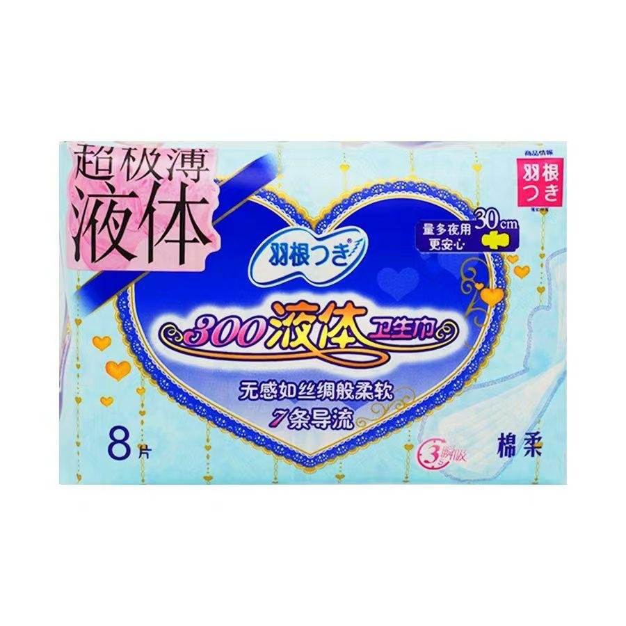  Tsuki LIQUID Sanitary Pad (300 mm, 8 pcs per bag x 72 bag), Night Use