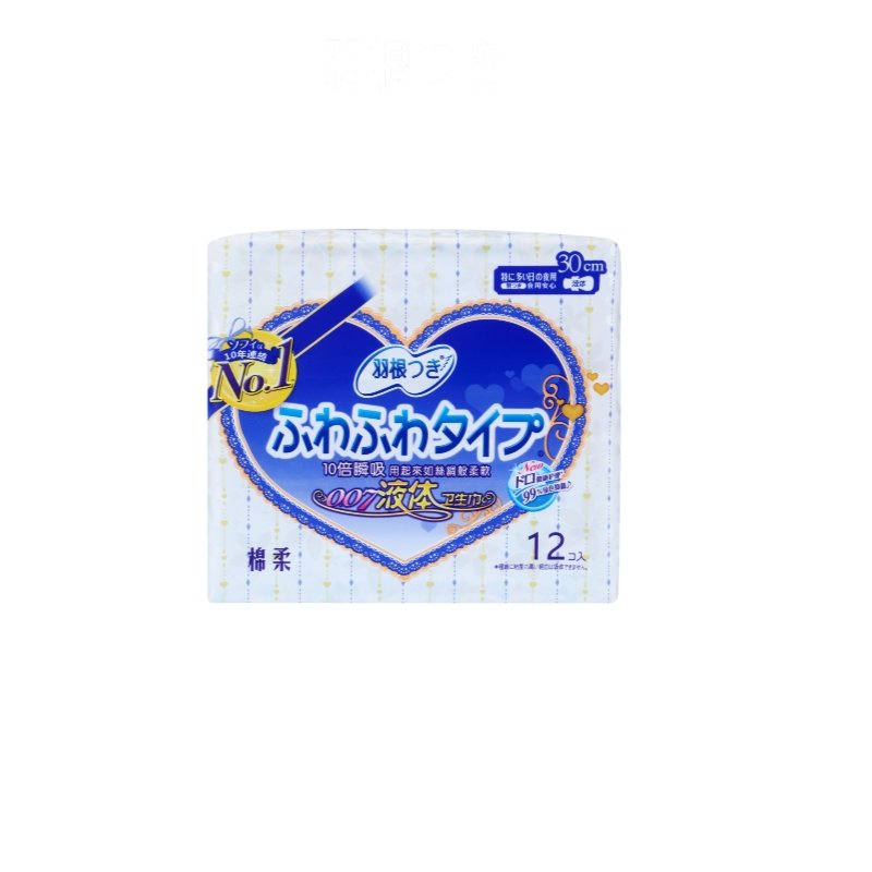  Tsuki LIQUID Sanitary Pad (300 mm, 12 pcs per bag x 24 bag), Night Use