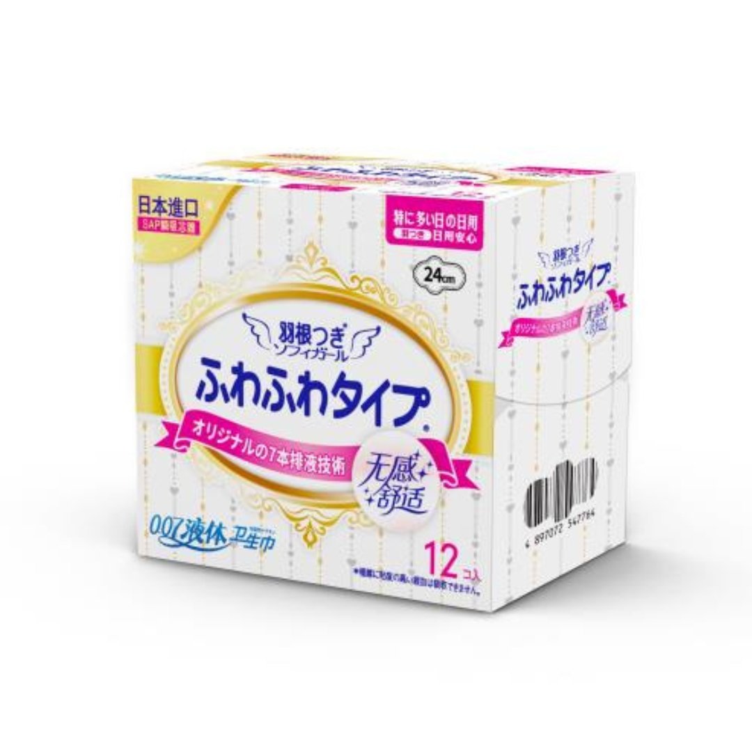  Tsuki LIQUID Sanitary Pad (240 mm, 12 pcs per box x 24 box), Day Use