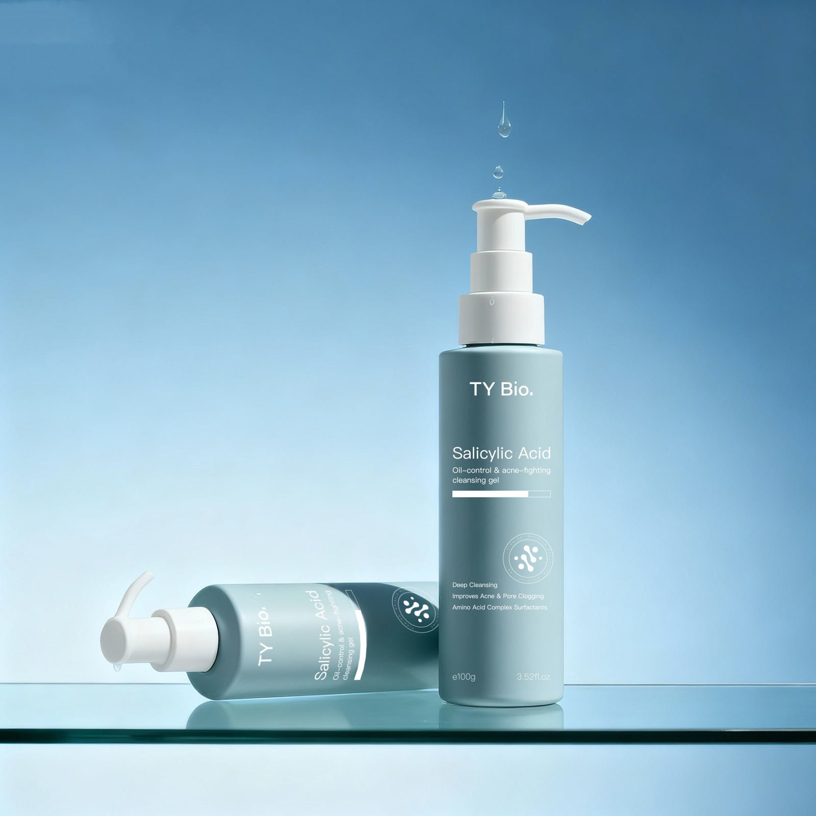 OEM Salicylic Acid Facial Cleanser Deep Cleansing Refreshing Foam Oil Control Acne Treatment ODM Facial Skincare Products