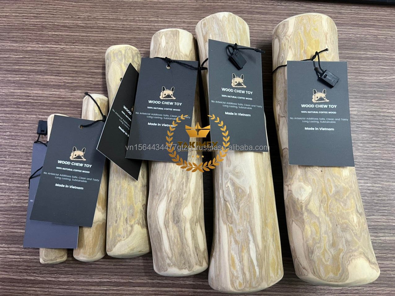 Eco-Friendly Dog Chew Stick Long-Lasting Coffee Wood for Halloween & Birthday Simple Style