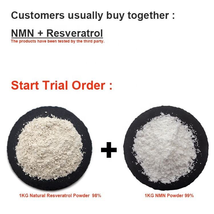 NMN Powder Manufacturer Free Sample 99% Food Grade Pure NMN Powder in Stock