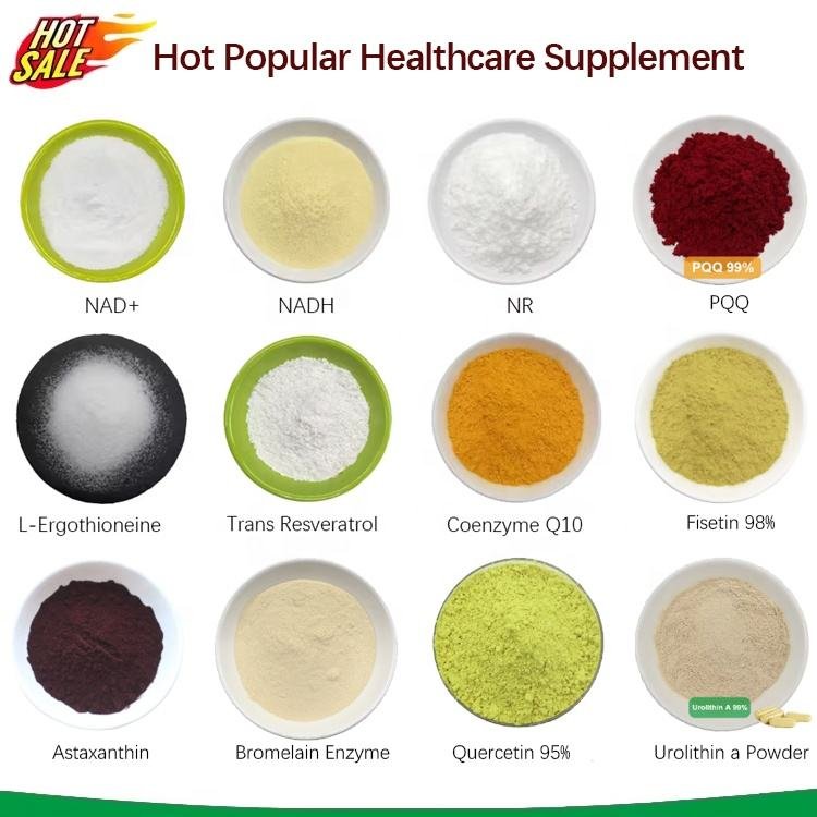 NMN Powder Manufacturer Free Sample 99% Food Grade Pure NMN Powder in Stock