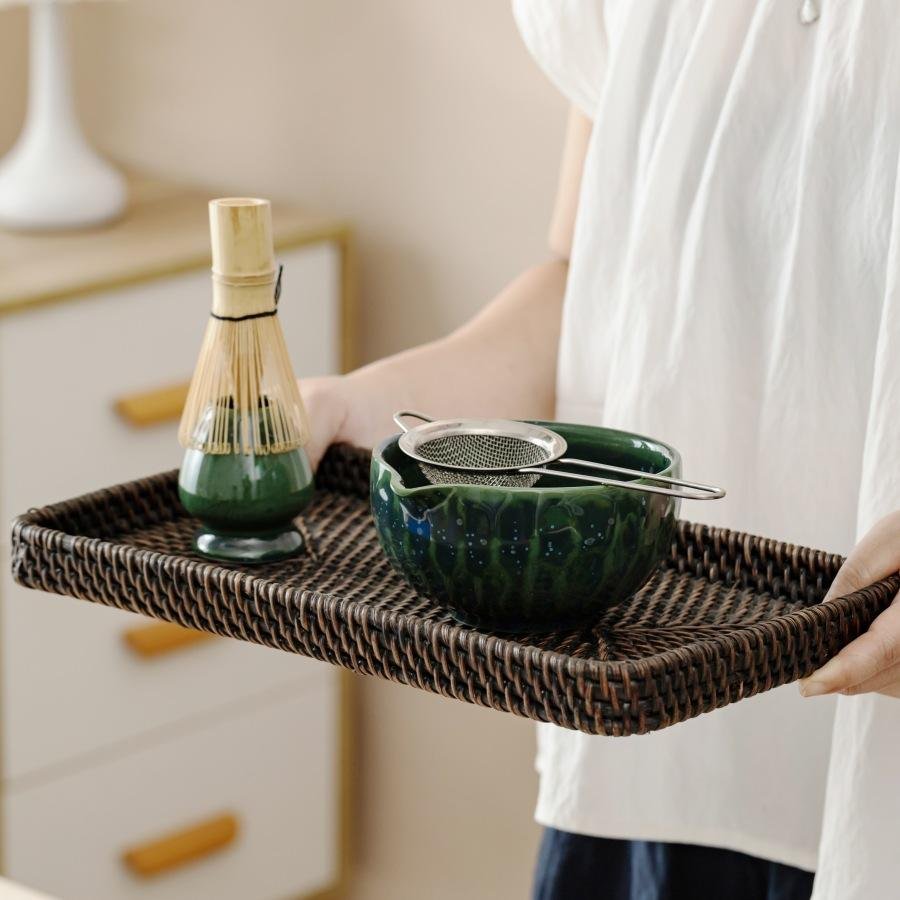 Japanese Matcha Whisk Storage Stand Handmade Ceramic Chasen Holder with Box Packaging for Tea Ceremony