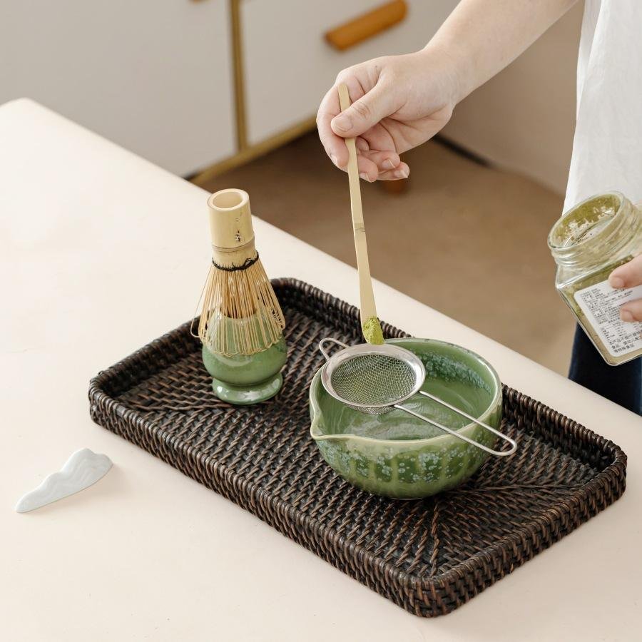 Japanese Matcha Whisk Storage Stand Handmade Ceramic Chasen Holder with Box Packaging for Tea Ceremony
