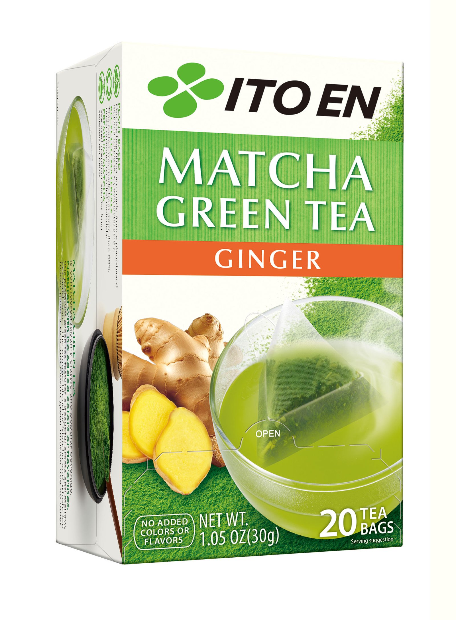 Private Label Japan Ginger Matcha Green Tea Bag Natural Ingredients Free From Additives flavor tea