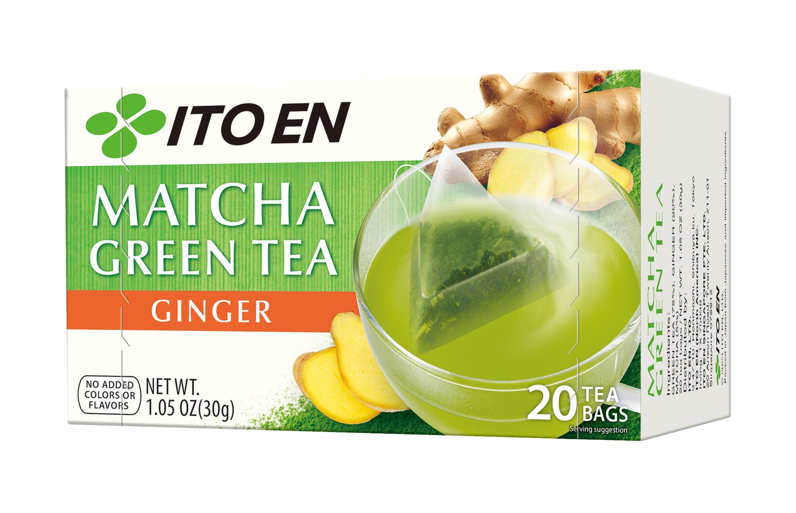Private Label Japan Ginger Matcha Green Tea Bag Natural Ingredients Free From Additives flavor tea