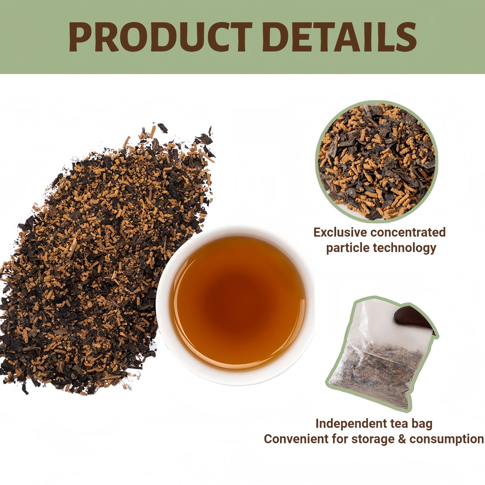 Private Label Organic Chinese Traditional Herbal Weight Loss Tea Dark Tea Reduce Blood Fat Bulk Bag Gift Box