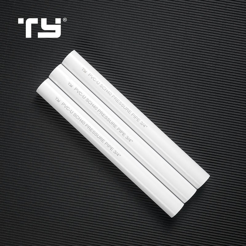 TY Factory Wholesale All Sizes Schedule 40 Plastic Tubes UPVC PVC Water Supply Sch40 Pvc Pipe