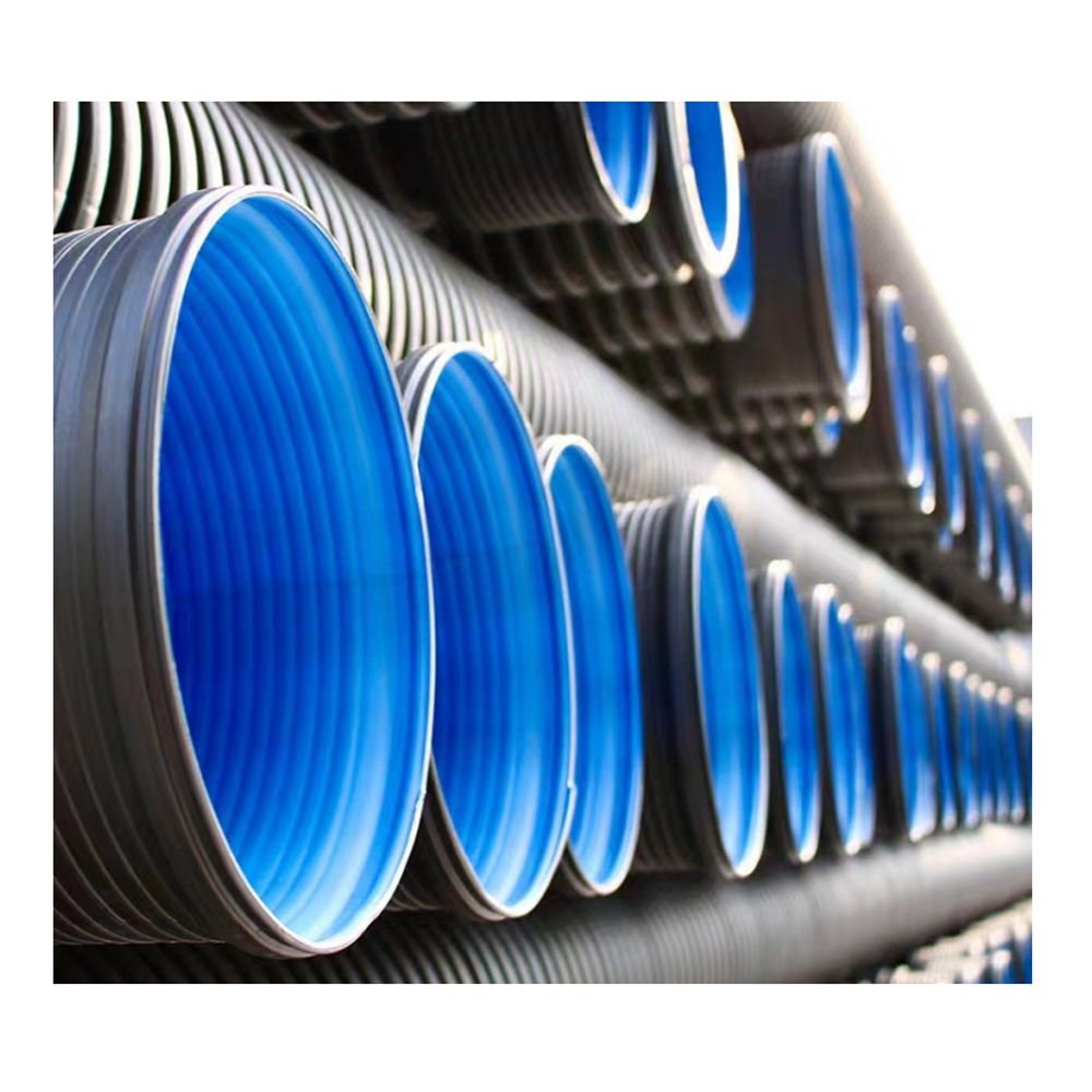 Hot Selling Hdpe SN8 225mm Double Wall Corrugated PE100 Drainage Pipe Twin Wall Corrugated Pipe