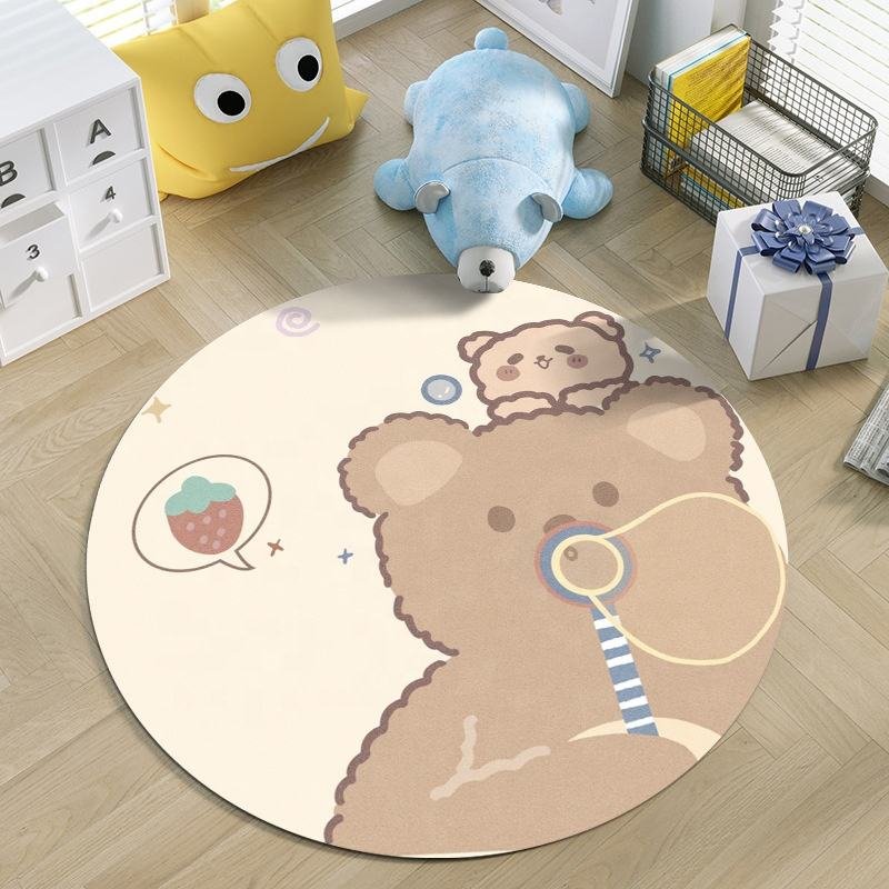 Custom Living Room Large DIA60cm Round Carpet Area Rug Round Handmade for Home Decor