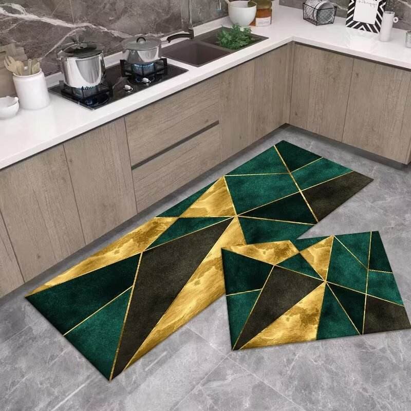 Factory Direct Price Crystal Velvet Cheap Cute Thickening Durable Custom Cut Area Rugs 3d Print Kitchen Mat