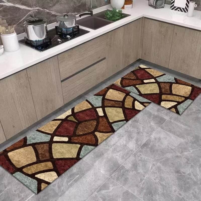 Factory Direct Price Crystal Velvet Cheap Cute Thickening Durable Custom Cut Area Rugs 3d Print Kitchen Mat