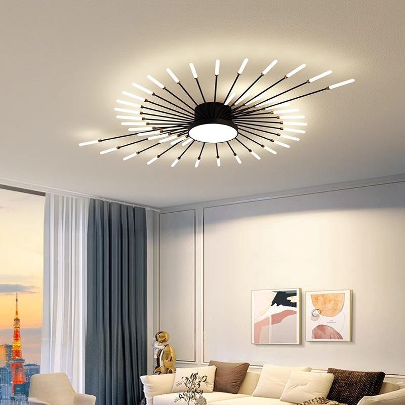 Modern Creative Fashion Luxury Acrylic Ceiling Chandelier Lamp Hotel Home Decor Fireworks Led Ceiling Light Chandeliers