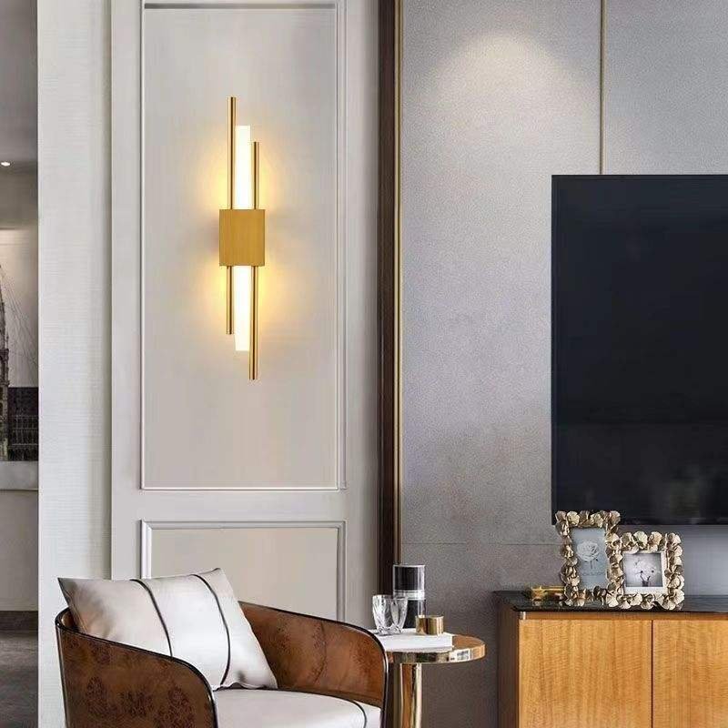 Minimalist Hallway Wall Sconce Decoration Wall Light Bedroom Line Shape Led Metal Iron Wall Lamp