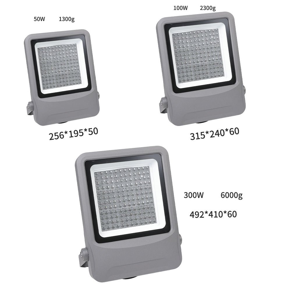 220V 300W IP65 Waterproof COB LED Floodlight with Light Sensor & App Control for Outdoor Low-Temperature to High-Temperature Use