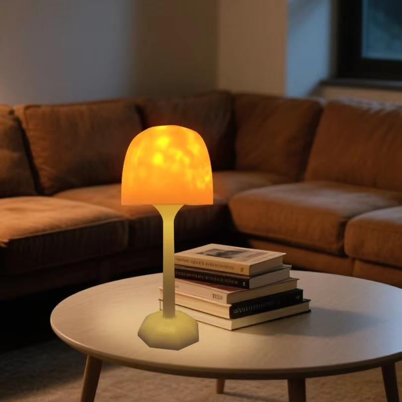 LED High Footed Water Ripple Atmosphere Desk Lamp Romantic Couple Gift Indoor Bedroom Projection Night Light