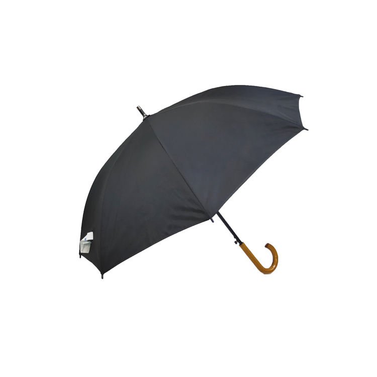 Windproof Luxury Wood Crook Handle Walking Stick Umbrella Heat Transfer Paper Printed Umbrella