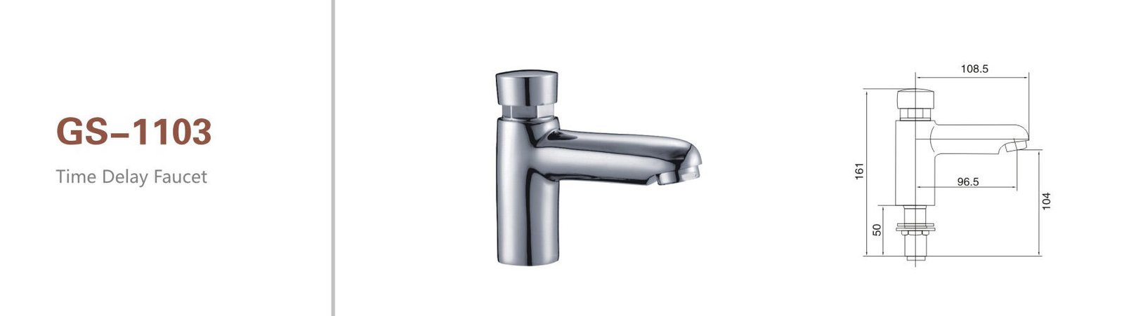 CQXY Factory Outlet Nice Price Bathroom Time Delay Faucet Set Polished Chrome Plated High Quality Self-Closing Faucet