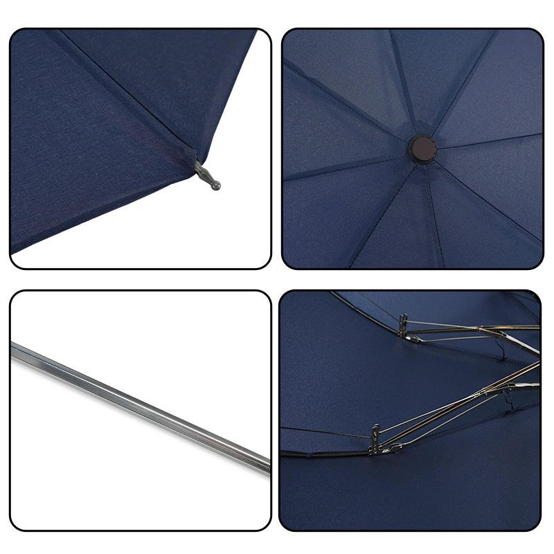 Waterproof Fully-Automatic Dual-Folding 21 Inches Full Metal Frame Custom Business Gift Umbrella for Hotels