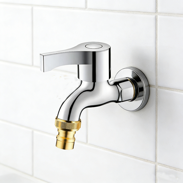 New Design Outdoor Single Tap Outlet Stainless Steel Garden Faucet Cold Water Tap Washing Machine Bibcock