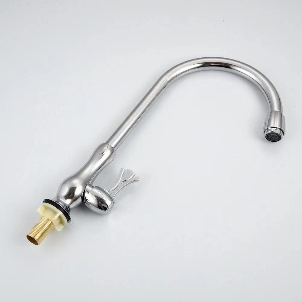 Wholesale Modern Single Hole Cold Water Deck Mounted Cheap Zinc Kitchen Sink Tap Faucet