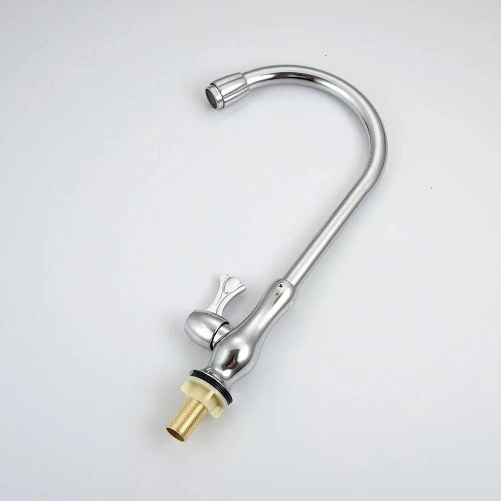 Wholesale Modern Single Hole Cold Water Deck Mounted Cheap Zinc Kitchen Sink Tap Faucet