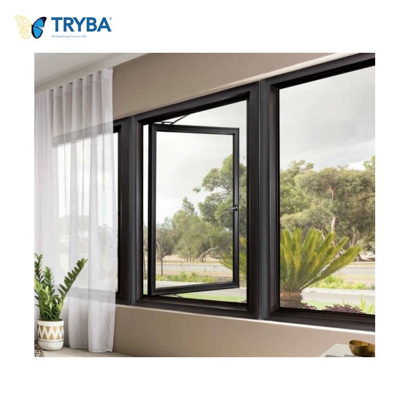 TRYBA Europe Style Double Glazed Low-e Glass PVC UPVC Casement windows and Doors