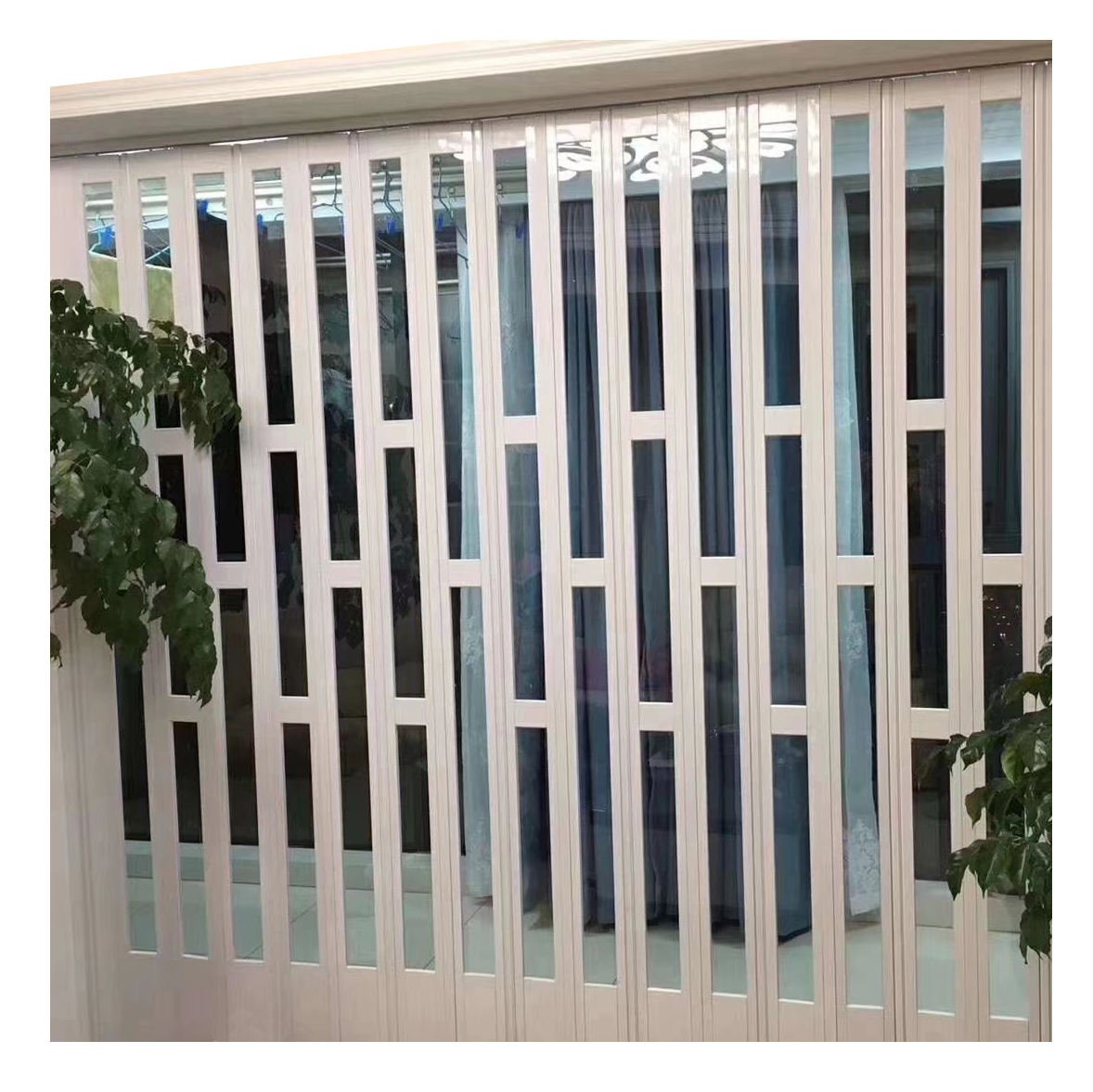 PVC Folding Door Plastic Accordion Doors Interior PVC Sliding Door