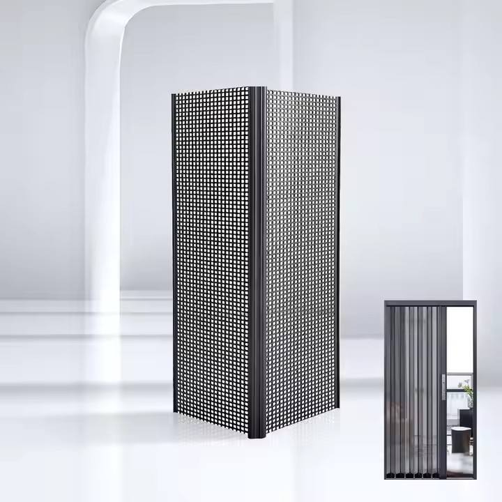 Jin Gang Wire Mesh Folding Screen Door Anti-theft and Mosquito/Insect-proof Cat and Dog Aluminum Alloy Screen Door