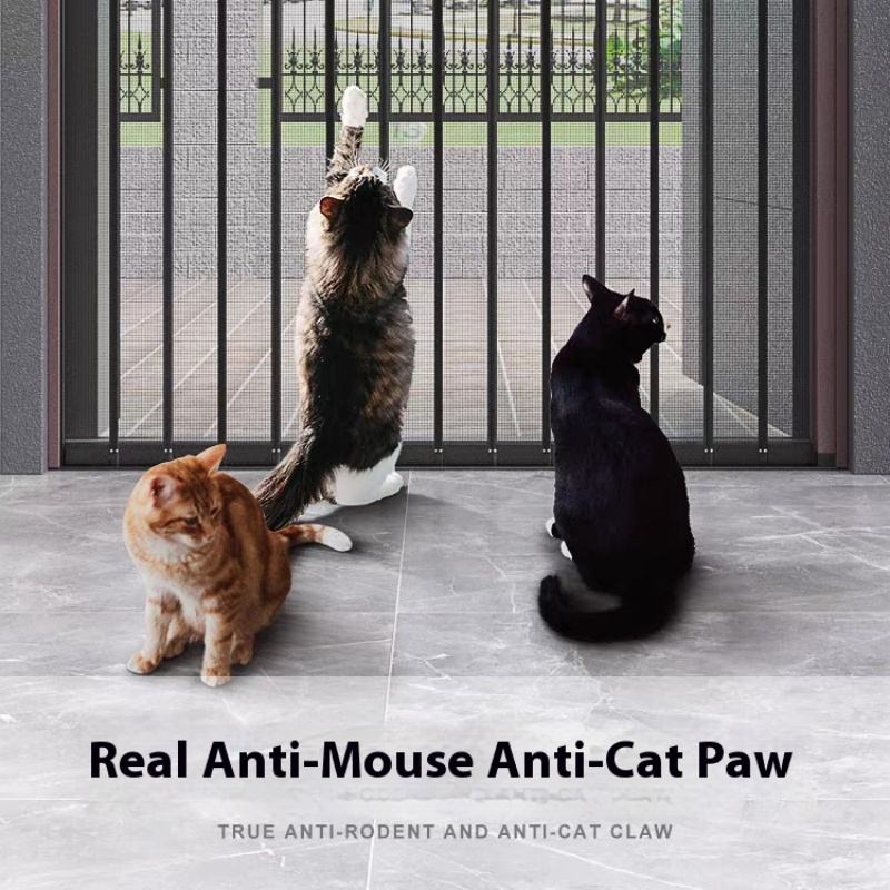 Jin Gang Net Invisible Folding Sliding Piano-style Screen Door