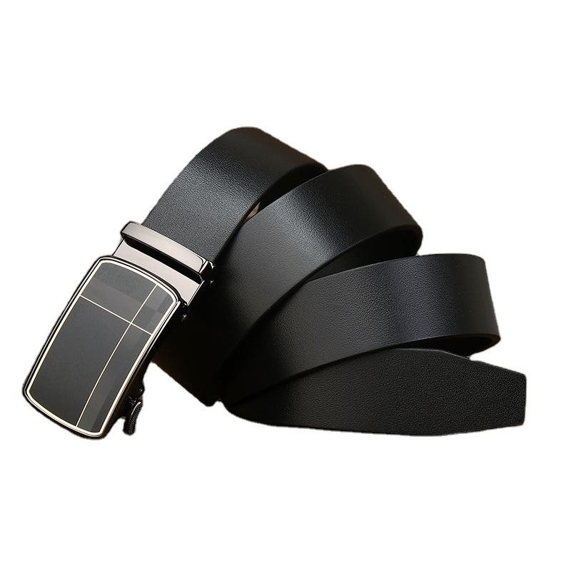 Manufacturer Custom Vegetable-Tanned Top-Grain Leather Business Casual Fashion Men's Genuine Leather Automatic Buckle Belt