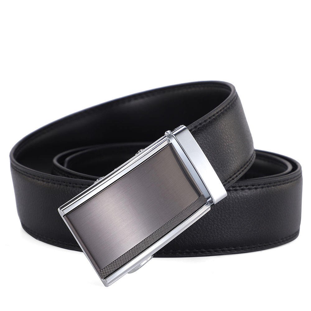 Men's Luxury Western Style Genuine Cow Hide Leather Belt Alloy Auto Lock Buckle Eco-Friendly Breathable Lightweight Floral 3.5cm
